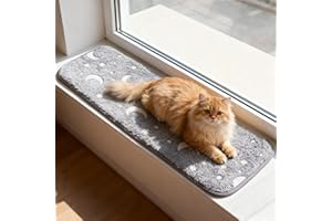 Pet Prime Tappetino da letto per gatti, 90 x 28 x 2 cm, luminoso, morbido rivestimento in peluche, imbottitura in schiuma, base antiscivolo, facile da pulire, fino a 5 kg