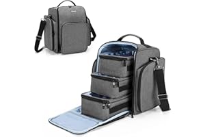 BAFASO Organizador Esmaltes de Uñas para 72 Botellas (15ml - 0.5 FL.oz), Estuche Grande para Esmalte de Uñas con 3 Bolsas Extraíbles, Neceser Esmaltes de Uñas (Solo Bolsa), Gris