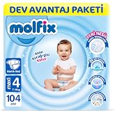 Molfix Kanal Teknolojisi Dev Avantaj Paketi 4 Beden Maxi 104 Adet