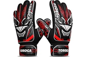 TOROGA Infinity Pro Junior Kinder Torwarthandschuhe – Fußballhandschuhe mit Grip-Latex, Fingerschutz & Doppeltem Handgelenkband – Für Jungen & Mädchen