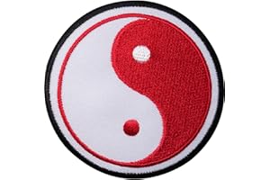 ELLU Yin and Yang Embroidered Iron/Sew On Patch Symbol Sign Logo Jacket Shirt Badge