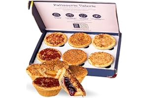 Patisserie Valerie Classic Fruit Pie Box – Trio of Handcrafted Mini Pies | Apple, Cherry, & Forest Fruits Pies | Perfect for Sharing, Gifting, or Enjoying with Tea | Vegetarian