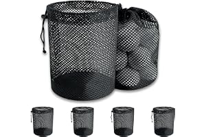 Mordx Förvaringsväska för golfbollar – 6-pack nätpåse med dragsko, golfboll förvaringsväska, förvaringsväska för sportutrustning, för att samla halva bollar, tennis