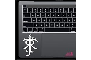 Artstickers. Autocollant pour ordinateur portable ou Macbook. Vinyle Seigneur d'anneaux pour touchpad Autocollant pour clavier MacBook Pro Air Mac portable Couleur : blanc. Cadeau Spilart