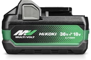 HiKOKI Multi Volt Akku BSL36A18X (18V 5.0 Ah / 36V 2.5 Ah Akku, Li-Ion, 4-Stufen-LED Ladestandskontrolle)