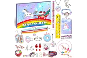 iZoeL Unicorn Advent Calendar Girls 2024 Stationery Advent Calendar Kids Christmas Calendar Girl Jewelry Advent Calendar Girls Countdown Calendar Xmas Calendar Gift for Daughter Granddaughter Teens