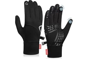 Tmani Thermal Gloves for Men Women Winter Warm Gloves Windproof and Water-Resistant Touchscreen Gloves Anti-Slip Performance Sport Gloves for Running Cycling Walking