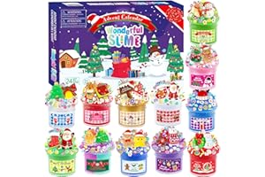 PANSHAN Christmas Countdown Advent Calendar 2025 – 24 Days of Fun Crystal Slime & Fidget Toys | Exciting Gift Set for Kids Ages 3+ | Perfect Xmas Surprise for Boys & Girls