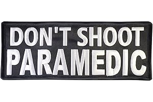 LEGEEON Don't Shoot Paramedic Big XL 10x4 Inch EMT EMS Medic Embroidered Nylon Hook Patch