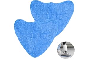 XUIIOSOOKP 2 Pcs Microfiber Steamer Mop Pads, Microfiber Steam Mop Pads Replacement Compatible with Vax Steam Mop Pads S85-CM S86-SF-P S86-SF-T S2ST S86-SF-CC VRS29M Vax Steamer Cleaner Mop Pads