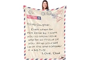 UFOORO Valentines Gifts for Daughter - to My Daughter Blanket - Birthdays Gift for Daughter from Dad, Present Cozy & Luxurious Throw Blanket to My Daughter