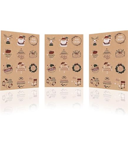 1000 stuks kerststickers, ronde vrolijke kerststickers, vintage 1000 stuks kerststickers, ronde vrolijke kerststickers, vintage