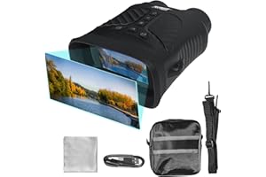 Technaxx Night Vision Binoculars TX-257 – FullHD Video 1080p, 40MP Photos, 4x Optical Magnification, 8x Digital Zoom and IR LED Illumination - Night Vision Goggles for Hunting, Hiking