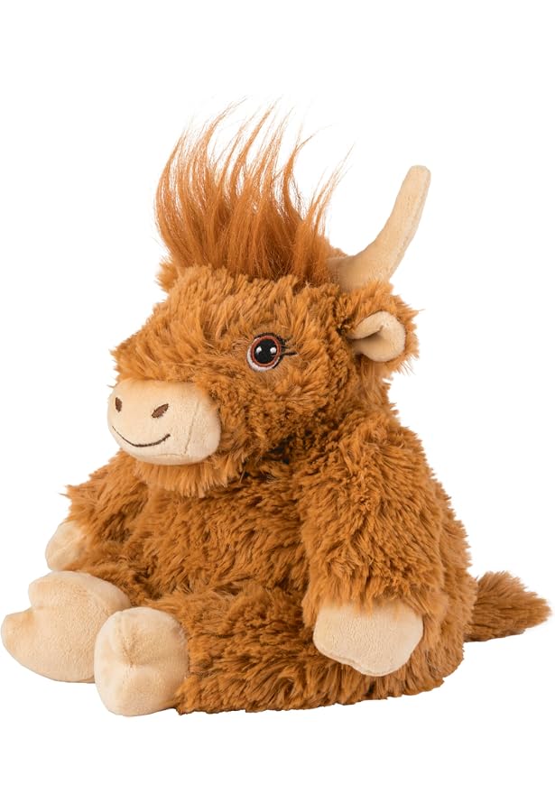 Peluche Chauffante Warmies Vache Highland - Sac De Blé Micro-ondable, Parfum Lavande, Pour Tous âges (30cm) - 10