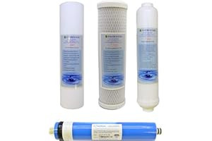 Finerfilters 4 Stage Domestic Osmose inverse, filtre de remplacement Lot de 50 GPD Membrane