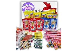 Mega Pack Bonbons Anniversaire - 100 Unité : Marques TOP de Bonbons et Friandises pour Anniversaire, Noël, Halloween, Pinatas, Fêtes d’Enfants - Assortiment de Bonbons, Friandises, Caramels. [IAMI]
