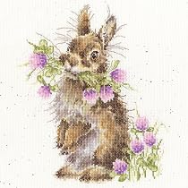 Bothy Threads Kreuzstich-Set „Love Is In The Hare“, 26x26 Cm, Zählmuster, Mit Vorsortierten Garnen