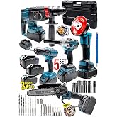 Profesyonel Şarjlı Darbeli 5'li Set 2-26 Hilti 125mm Taşlama 13mm Matkap 650nm Somun S&ouml;kme Dal Budam