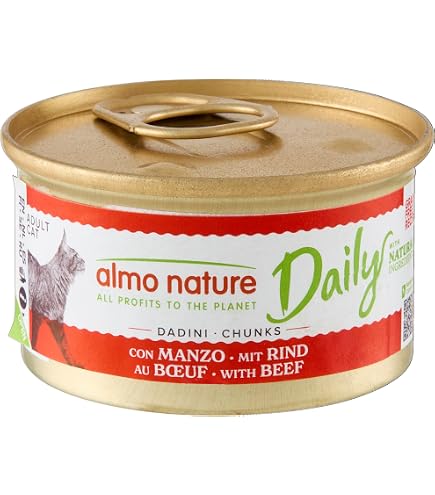 Almo Nature Daily Nassfutter Für Katzen – Mousse Mit Rind & Kalb, 24 X 85 G (2,04 Kg) | Ohne Künstliche Zusätze