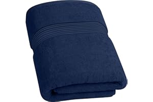 Utopia Towels - (Opakowanie 1) Luksusowy bardzo duży ręcznik kąpielowy - 100% czesana bawełna pierścieniowa, bardzo miękka i bardzo chłonna, grube duże ręczniki łazienkowe 90 x 180 CM (Granatowy)