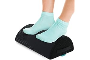 bonmedico Podnóżek biurko 3 w 1 – ergonomiczna poduszka pod stopę, poduszka na kolana i podnóżki z antypoślizgową powierzchnią i nadającą się do prania poszewką, kolor czarny