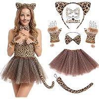 UILYNIU - Lot De 4 Serre-têtes Oreilles De Léopard - Cosplay, Fête, Halloween - Taille Unique Pour Adultes Et Enfants