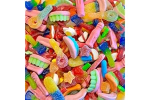 BARGAIN GATEWAY Pick & Mix Mega Value Candy - Large Sweetie Assortment Bag 1kg Mixed Pick and Mix Sweets