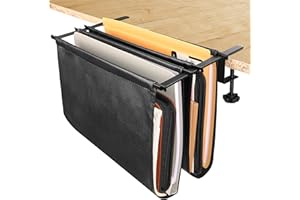 BELLE VOUS Organizador de Escritorio Colgante - Estante de Almacenamiento de Documentos A4 - Archivador de Mesa con Pinzas para Revistas Hojas Carpetas Sobres Cartas y Más