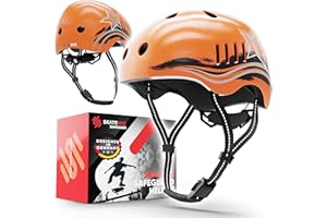 SKATEWIZ Casque Velo Enfant - Développé par Le Fabricant Allemand en 12 Designs sympas - Casque Trotinette, Skateboard, BMX, Roller-Casques pour Enfants extrêmement légers