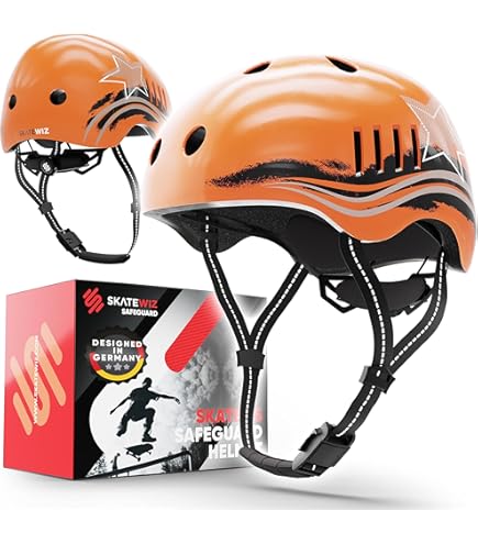 Casco Crazy Safety Rampage Arancione - Per Bici, Skate, BMX, Taglia M (54-57 Cm), Regolabile - Foto 8