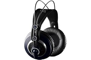 AKG K240 MKII Cuffie professionali semi-aperte da studio, archetto autoregolabile, design ad alte prestazioni, adattatori da 3 mm e 1/4" - Nero e blu