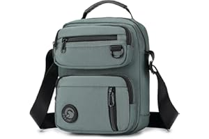 SUCIKORIO Borsello Uomo Tracolla Piccolo Con Toppa Adesiva, Impermeabile Oxford Borsa Tracolla Borselli Uomo Elegante Marsupio Tracolla Uomo Borsetta Tracolla Uomo Piccola Per Lavoro, Viaggi, Shopping