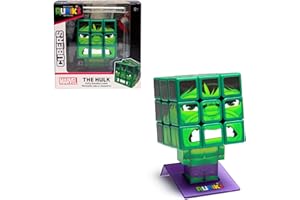 Rubik's Cubers Hulk 3X3 - Jeu Casse-Tête Adulte Et Enfant - Rubiks Cube Magique - Puzzle 3x3 Original - Jouet Hulk Marvel - Puzzle Résolution de Problème - Jeu Enfant 8 Ans et +