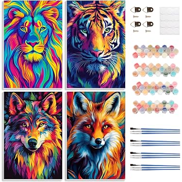 Kit Peinture Par Numéros KEYIFA Pour Adultes - Toile 30x40 Cm, Peintures Acryliques Et Pinceaux Inclus, Paysage DIY, Décoration Maison - 6