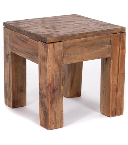 Bloc De Chêne Massif 30x30x70 Cm - Cube Déco Rustique, Support En Bois Pour Table Basse Ou Décoration