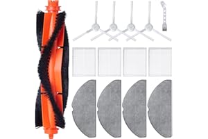 Fixbetter Juego de accesorios para aspiradora robot Xiaomi S20. 1 cepillo de rodillo principal, 4 filtros HEPA, 4 almohadillas de limpieza, 4 cepillos laterales, 1 cepillo (14 unidades)