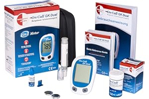 ‎SWISS POINT OF CARE Swiss Point Of Care GK Dual Ketone Starterpaket | 1 x Messgerät (MMOL/L), 25 x Ketone-Teststreifen und weiteres Zubehör | zur genauen Messung der Ketonwerte