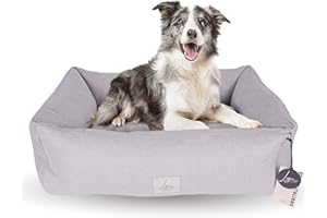 Ligo Buddy Elegance - Cuccia per cani Lettino per cane realizzata in Italia. Cuscino materasso per Cane cuccetta sfoderabile e lavabile in lavatrice. (L/XL: 110 X 85 cm, GRIGIO CH. ELEGANCE)