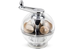 Peugeot Molinillo de Nuez moscada, Acero Inoxidable, Gris, 10.2x10.2x12.7 cm