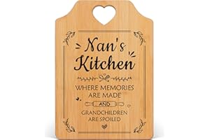 SECOGM Nan Gifts, Gifts for Nan, Nan Birthday Gifts from Grandchildren, Handmade Bamboo Cutting Board, Gifts for Nanny, Nana, Grandma on Mothers Day Christmas