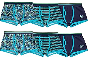 SOCKSVILLE Boys Boxers 6 Pack | Camo, Dino, Race, Game, Football, Shark | 95% Cotton, Super Soft, Animals, Nature, Sports, Design | Comfortable, Breathable, Lightweight, Toddler, Underwear | 2-13 Years Old