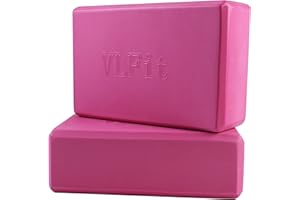 Yoga-Blöcke VLFit | 22 x 12 x 7,6 cm je Yogablock | Yogablöcke für Damen und Herren aus EVA | Klötze für Pilates - - Wählen Sie Ihre Farbe (Set mit 2)