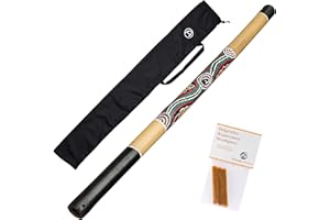 Australian Treasures - DIDGERIDOO BAMBOO 47'' - hand-painted - fair traded - including beeswax and didgeridoobag. Didgeridoo for beginners