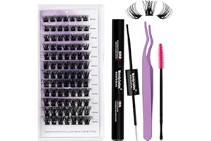 WENDY LASHES lashes Bond and Seal DIY C3 Cluster Lashes D Curl 8-16mm