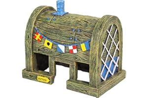 Penn-Plax Spongebob Squarepants - Ornamento per Acquario con Licenza Ufficiale, The Krusty Krab, Misura Media