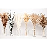 Ensemble de 110 pièces de décoration en Pampas bohème, Pampas naturellement séchées, Fleurs de Queue de Lapin séchées et Euca