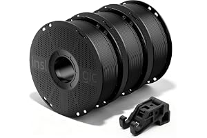 Inslogic PETG Pre-Dried 3D-skrivarfilament 1,75 mm, High Precision ± 0,02 mm, kompatibel med FDM-skrivare, 1 kg × 3 spools (s