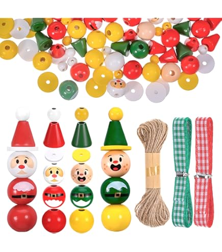 Jmassyang Lot De 400 Perles Décoratives De Noël En Satin De 8 Mm - Perles Rondes En Plastique Rouge Vert Blanc - Perles En Vrac Pour La Fabrication De Bijoux, Bracelets, Colliers