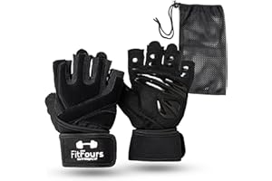 GENÉRICO FitFours Guantes Gimnasio Hombre y Guantes Gimnasio Mujer con Agarre Antideslizante | Guantes Gym Mujer y Guantes Gym Hombre con Diseño Ergonómico y Duradero Sesiones de Fitness