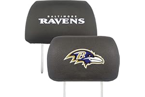 FANMATS NFL Baltimore Ravens Auto Headrest Covers, Team Colors, One Size